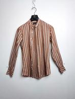 Stylish Brown and White Striped Slim Fit Shirt, Kleding | Dames, Verzenden, Nieuw