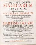 Del Rio - Disquisitionum Magicarum - 1755