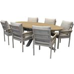 Saigon Salvador dining tuinset ovaal 220x115xH75 cm 7 delig, Tuin en Terras, Tuinsets en Loungesets, Ophalen of Verzenden, Nieuw