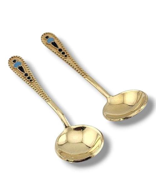 Lepel (2) - Een paar van 2 miniatuur Sovjet-Russische 875, Antiek en Kunst, Antiek | Goud en Zilver