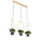 Art deco hanglamp goud met wit glas 3-lichts - Isabella, Nieuw, Overige materialen, Art Deco, 75 cm of meer