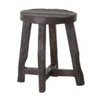 *WOONWINKEL* Must Living Gio Houten Krukje Donkerbruin Teak, Huis en Inrichting, Verzenden, Nieuw