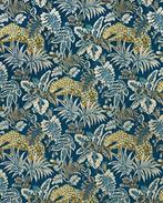 Velours Leopard Indigo, Hobby en Vrije tijd, Stoffen en Lappen, Nieuw, Overige kleuren