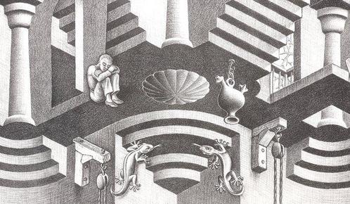 M.C. Escher (1898-1972), (after) - Concave and Convex, Antiek en Kunst, Antiek | Overige Antiek