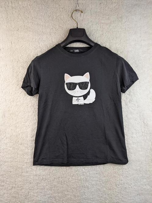 Karl Lagerfeld black graphic tee, Kleding | Dames, T-shirts, Nieuw, Verzenden