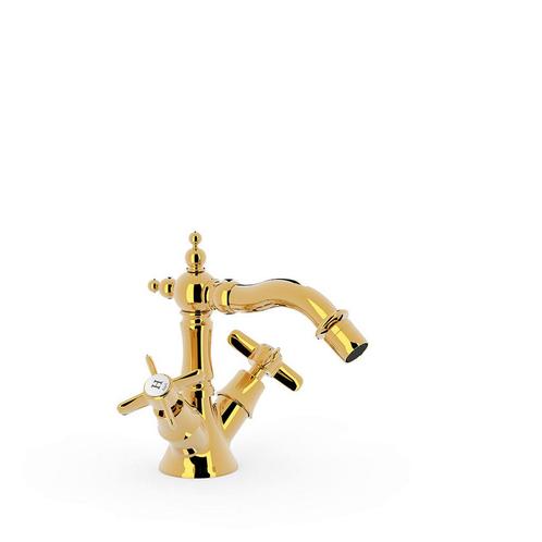 Bidetmengkraan Tres Clasic 2 Kruisgreep Klassiek Goud, Doe-het-zelf en Verbouw, Sanitair, Kraan, Nieuw, Ophalen of Verzenden