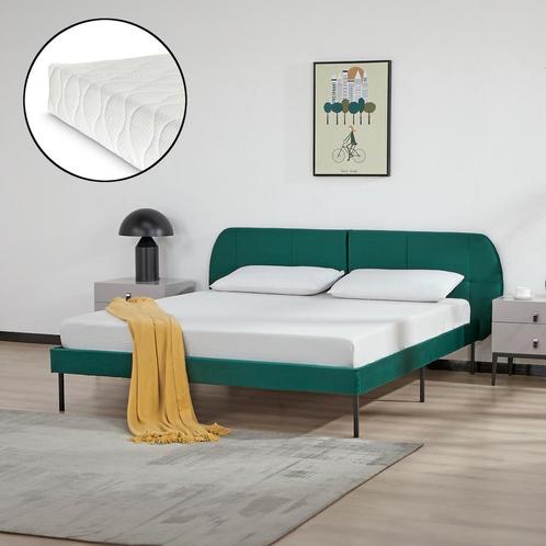 Gestoffeerd bed Porvoo met bedbodem en matras 160x200 cm don, Huis en Inrichting, Slaapkamer | Bedden, Verzenden