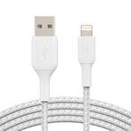 Apple Lightning kabel | 2 meter (Nylon, Wit), Verzenden, Nieuw