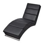Chaise Longue Zwart Kunstleer | Retourdeal | 70% Korting, Huis en Inrichting, Banken | Sofa's en Chaises Longues, Eenpersoons