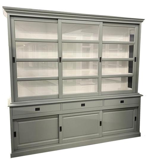 Buffetkast Engels groen Beverwijk XL 260 x 240cm, Huis en Inrichting, Kasten | Buffetkasten, Ophalen of Verzenden