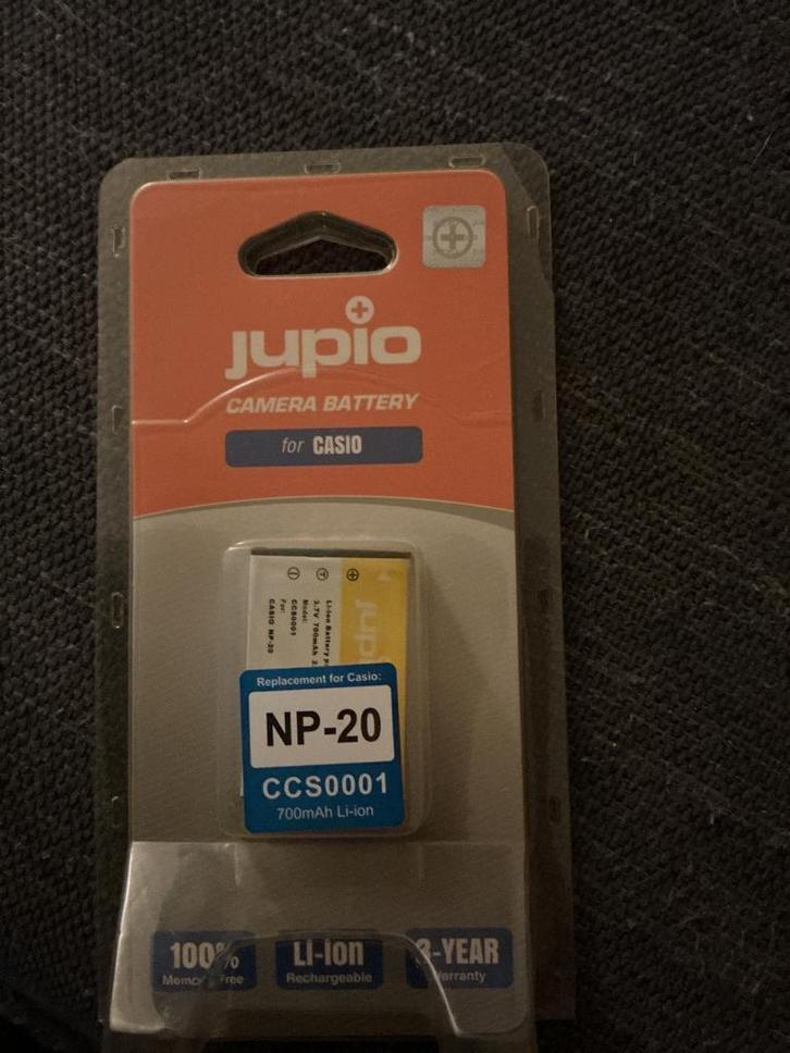 Jupio CCS0043 / Casio NP-20 vervangende camera-accu, Audio, Tv en Foto, Accu's en Batterijen, Nieuw, Verzenden