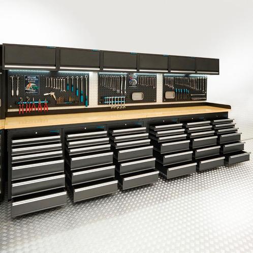 Datona Werkbank PRO - bamboe werkblad - 36 lades -, Doe-het-zelf en Verbouw, Werkbanken, Nieuw, Ophalen of Verzenden