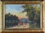 Début XXe siècle. - Paysage à lEtang., Antiek en Kunst, Kunst | Schilderijen | Klassiek