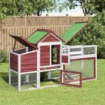 vidaXL Kippenhok 186,5x58,5x113 cm massief grenenhout, Dieren en Toebehoren, Knaagdieren en Konijnen | Hokken en Kooien, Verzenden