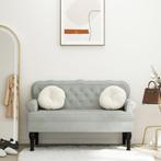 vidaXL Bankje met rugleuning 119,5x64,5x75 cm fluweel, Verzenden, Nieuw, Stof
