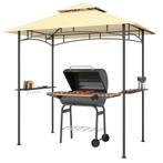 TRUUSK Grillpaviljoen Met LED - 240 x 150 x 258 cm - Wateraf, Tuin en Terras, Tuintafels, Verzenden, Nieuw