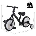 TRUUSK Kinderloopfiets 2-in-1 - Loopfiets Met Zijwieltjes en, Verzenden, Nieuw