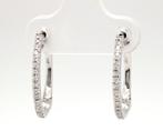 Hoepel oorbellen - 14 karaat Witgoud - 0.30ct. tw. Diamant