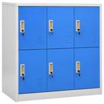 vidaXL Lockerkast 90x45x92,5 cm staal lichtgrijs en blauw, Verzenden, Nieuw