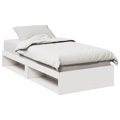 vidaXL Slaapbank zonder matras 75x190 cm massief grenenhout, Huis en Inrichting, Slaapkamer | Bedden, Wit, Nieuw, Hout, Eenpersoons