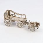 J. Weeda - Boeren hooiwagen - Miniatuur figuur - .835 zilver