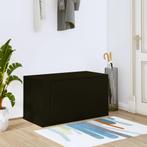 vidaXL Wandschoenenkast 70x35x38 cm bewerkt hout zwart, Verzenden, Nieuw