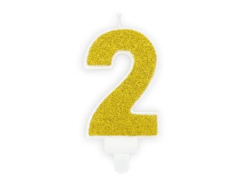 2 Jaar Kaars Glitters, Hobby en Vrije tijd, Feestartikelen, Nieuw, Verzenden