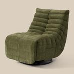 *WOONWINKEL* Verstelbare Lounge Fauteuil Retro Groen, Huis en Inrichting, Fauteuils, Verzenden, Nieuw, Stof