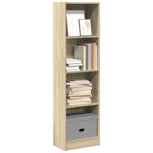 vidaXL Boekenkast 40x24x143 cm bewerkt hout sonoma, Huis en Inrichting, Kasten | Boekenkasten, Nieuw, Verzenden