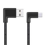 Hoek - USB-C Oplader en Data USB Kabel voor iPhone  15cm., Verzenden, Nieuw, Snoer of kabel, Apple iPhone