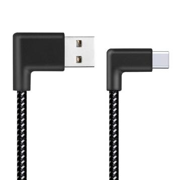 Hoek - USB-C Oplader en Data USB Kabel voor iPhone  15cm.