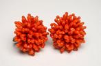 Koraal - Sardijnse rode koraal - Oorbellen, Verzamelen, Mineralen en Fossielen