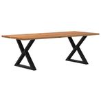 vidaXL Eettafel rechthoekig 240x100x74 cm massief eikenhout, Huis en Inrichting, Tafels | Eettafels, Verzenden, Nieuw