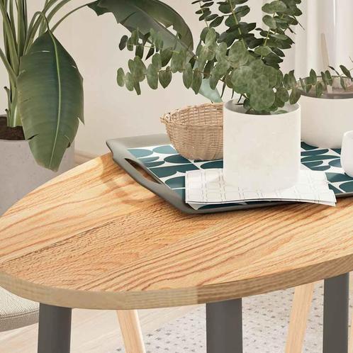 vidaXL Tafelblad 100x50x2 cm ovaal massief eikenhout, Huis en Inrichting, Tafels | Eettafels, Nieuw, Verzenden