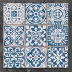 Vintage vloertegel fs faenza a blauw 33x33 9 in 1, Doe-het-zelf en Verbouw, Tegels, Nieuw, Keramiek, Ophalen of Verzenden, Vloertegels
