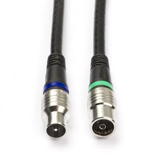 Coax kabel - Technetix - 5 meter (Digitaal, Zwart), Computers en Software, Pc- en Netwerkkabels, Nieuw, Verzenden