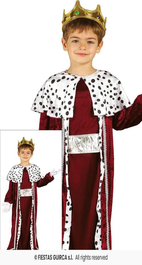 Magisch Verkleedpak Koning Kind Rood, Kleding | Heren, Carnavalskleding en Feestkleding, Nieuw, Ophalen of Verzenden