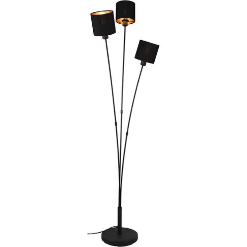 Vloerlamp - E14 Fitting - 5-lichts - Mat Zwart - Aluminium, Huis en Inrichting, Lampen | Vloerlampen, Nieuw, Metaal, 200 cm of meer