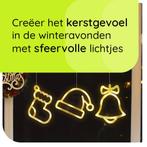 Kerstverlichting Raam Kerstbel + Kerstsok + Kerstmuts -, Diversen, Verzenden, Nieuw