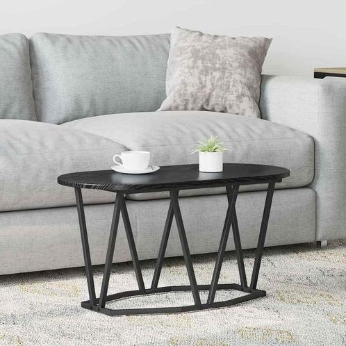 vidaXL Salontafel Zwart Eiken 80 x 40 x 40,5 cm Geperst Hout, Huis en Inrichting, Tafels | Salontafels, Nieuw, Minder dan 50 cm