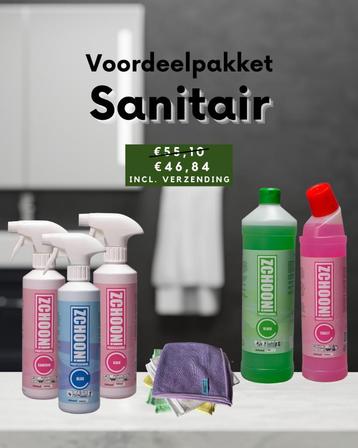 Hét voordeel schoonmaak pakket voor het sanitair