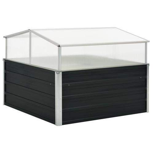 Tuinkas 100x100x77 cm gegalvaniseerd staal antraciet, Huis en Inrichting, Overige Huis en Inrichting, Nieuw, Verzenden