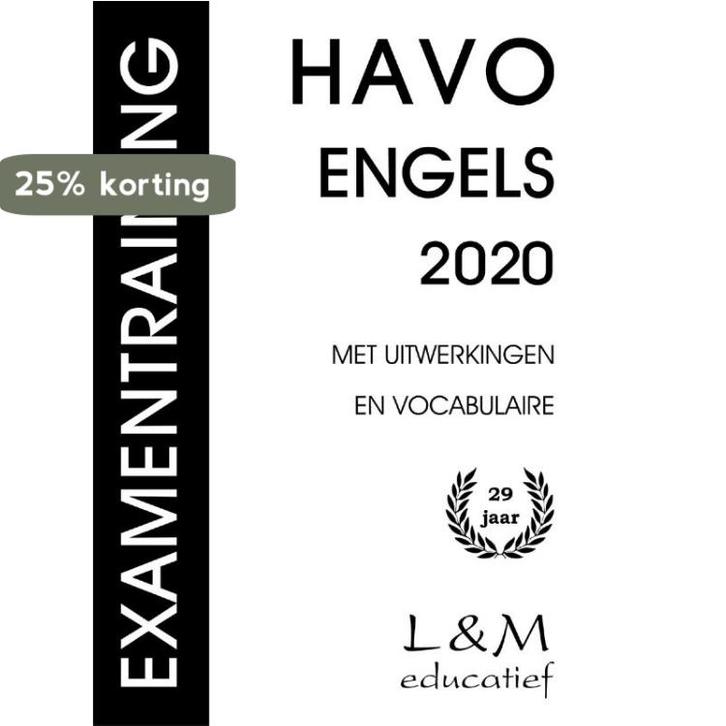 Examentraining HAVO Engels 2020 9789054894193 H.G.A. Honders, Boeken, Schoolboeken, Zo goed als nieuw, Verzenden