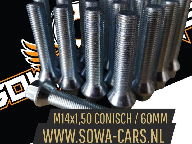 Wielbouten M14x1,50 Conisch 60mm ( M14 x 1,50 ), Auto diversen, Tuning en Styling, Ophalen of Verzenden