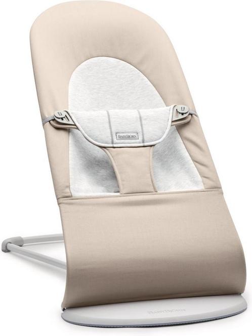 BabyBjörn Wipstoeltje Balance Soft Geweven Jersey Beige Gri, Kinderen en Baby's, Wipstoeltjes, Verzenden