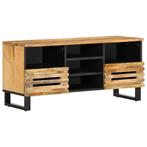 vidaXL Tv-meubel 100x34x46 cm massief ruw mangohout, Huis en Inrichting, Woonaccessoires | Cd- en Dvd-rekken, Verzenden, Nieuw