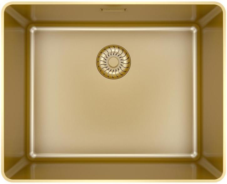 Caressi 50 x 40 CAPPSR50R20G Enkele Keukenspoelbak Goud, Doe-het-zelf en Verbouw, Sanitair, Wastafel, Nieuw, Ophalen of Verzenden