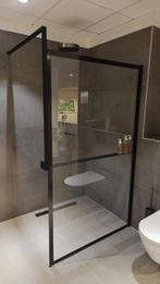 Showmodel inloopdouche 120cm mat zwart design 0038, Ophalen, Nieuw, Glas, Douche