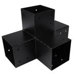 Starx paalverbinder 4-weg  120x120 mm zwart, Doe-het-zelf en Verbouw, Ophalen of Verzenden, Nieuw