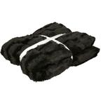 Vachtdeken zwart 120 x 150 cm - Plaids en fleece dekens
